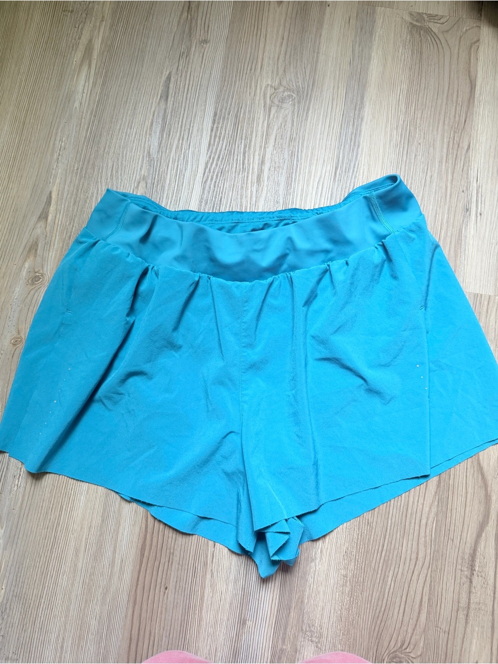 Athleta Teal Performance High-Waist Athletic Shorts